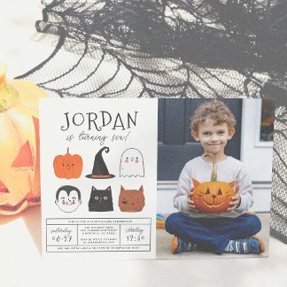 Halloween Friends Niedlich Modern Junge Geburtstag Einladung
