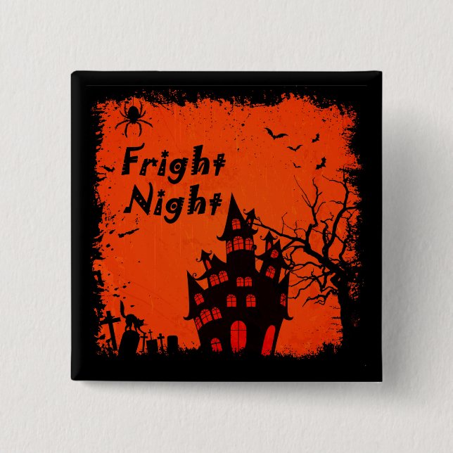 Halloween Fright Night Button (Vorderseite)