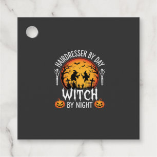 Halloween-Friseur bei Tag, Hexe bei Nacht Geschenkanhänger