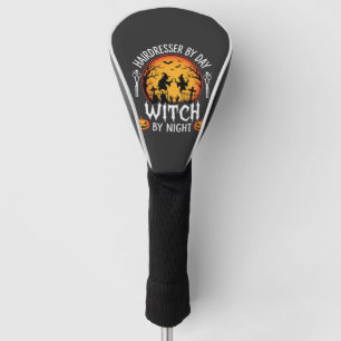 Halloween-Friseur bei Tag, Hexe bei Nacht Golf Headcover