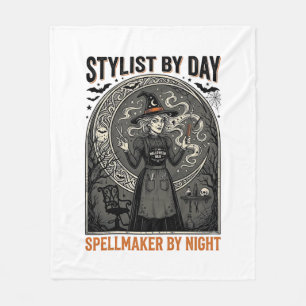 Halloween-Friseur Hexe Vintage-Salon Magie De Fleecedecke