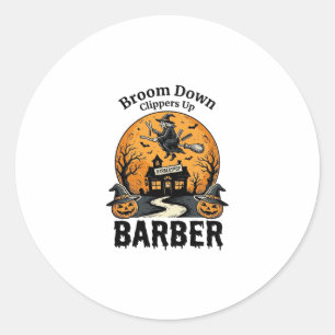 Halloween-Friseur-Shirt Witchy Heimgesucht Salon P Runder Aufkleber