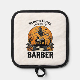 Halloween-Friseur-Shirt Witchy Heimgesuchte Salon- Topflappen
