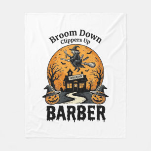 Halloween-Friseur-Shirt Witchy Heunted Salon Pun_1 Fleecedecke