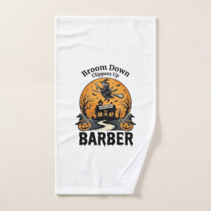 Halloween-Friseur-Shirt Witchy Heunted Salon Pun_1 Handtuch