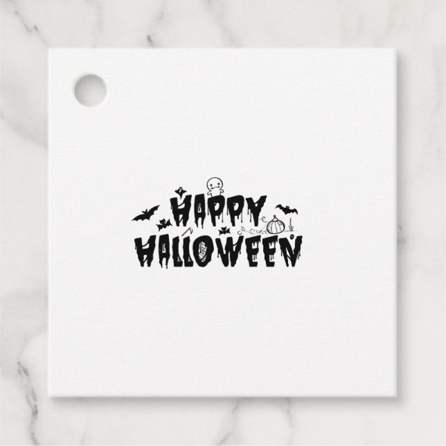 Halloween Frohe   Geschenkanhänger (Vorderseite)