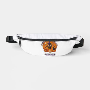 Halloween Froher Lehrer Schwarze Katze Hexenhut Kü Bauchtasche