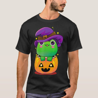 Halloween Frosch Hexenhut Amphibian Pumpkin Hallow T-Shirt