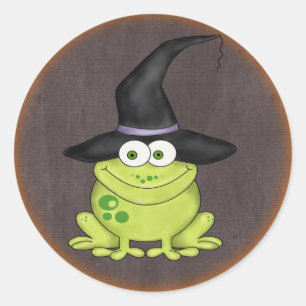 Halloween Frosch Runder Aufkleber