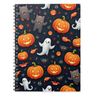 Halloween-Frühlingsnote / Kürbis Notizblock