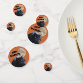 Halloween Full Moon Black Cat Konfetti