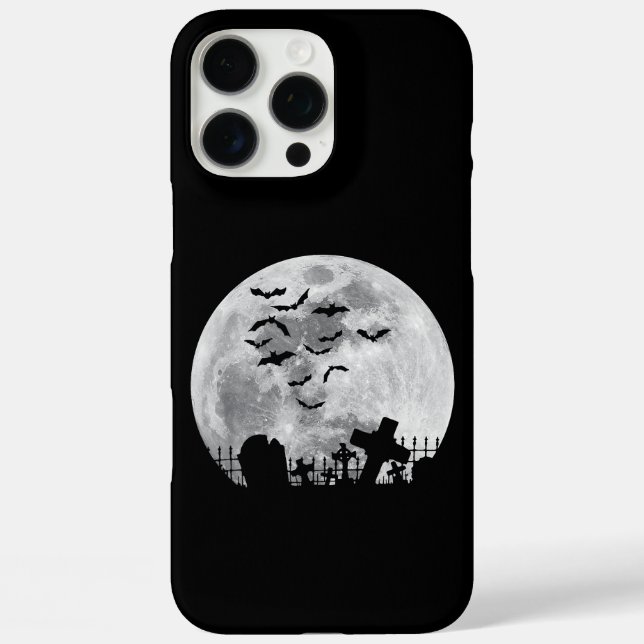 Halloween Full Moon Friedhof Graveyard Spooky Bats Case-Mate iPhone Hülle (Rückseite)