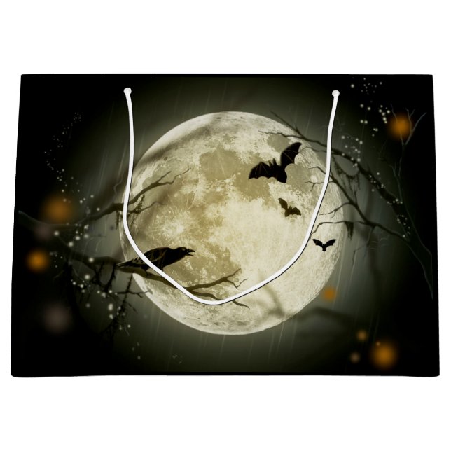 Halloween Full Moon Große Geschenktüte (Vorderseite)