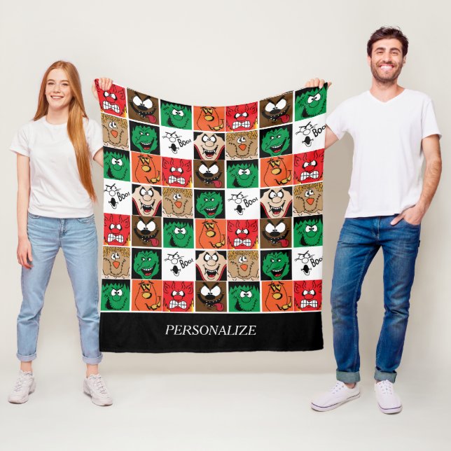 Halloween Fun Faces Fleecedecke (Beispiel)