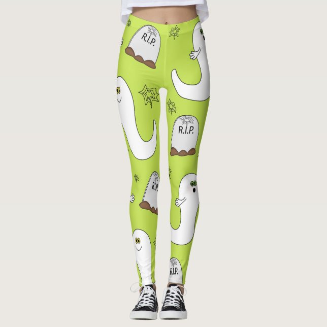 Halloween Fun Ghost Leggings (Vorderseite)
