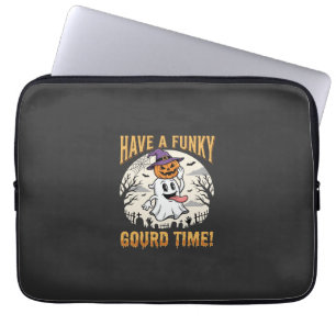 Halloween Funky Kürbis Zeit Geist Kürbis Laptopschutzhülle