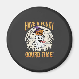 Halloween Funky Kürbis Zeit Geist Kürbis Magnet