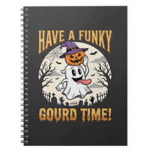 Halloween Funky Kürbis Zeit Geist Kürbis Notizblock