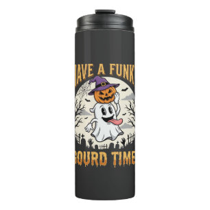 Halloween Funky Kürbis Zeit Geist Kürbis Thermosbecher