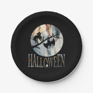 Halloween Funny Cat Halloween Geburtstag Pappteller