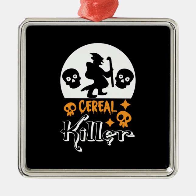 Halloween Funny Cereal Geburtstag Ornament Aus Metall (Vorne)