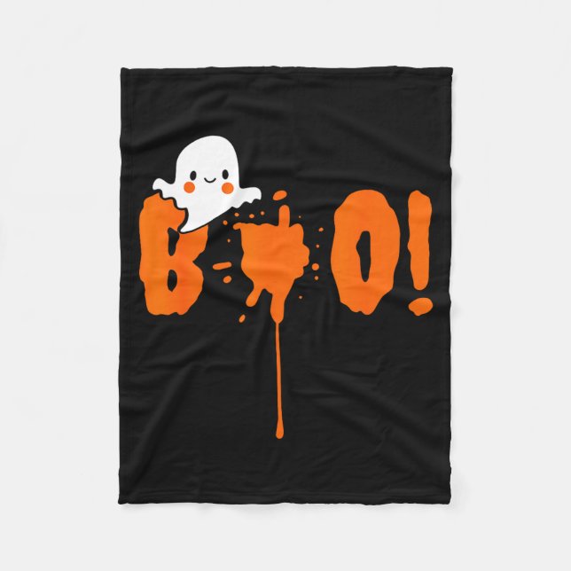 Halloween Funny Cute Ghost Boo! Design Gift  Fleecedecke (Vorderseite)