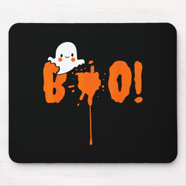 Halloween Funny Cute Ghost Boo! Design Gift  Mousepad (Vorne)