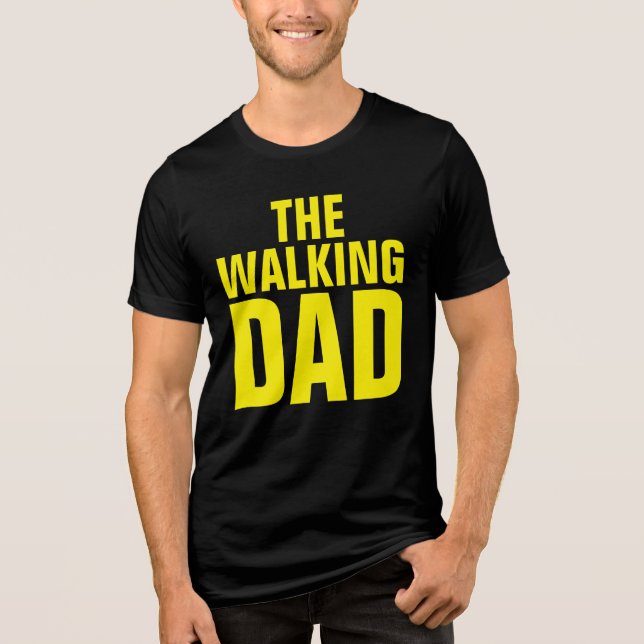HALLOWEEN FUNNY, DER WALKENDE VATER Tri-Blend SHIRT (Vorderseite)