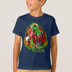 Halloween Funny Green Zombie T-Shirt