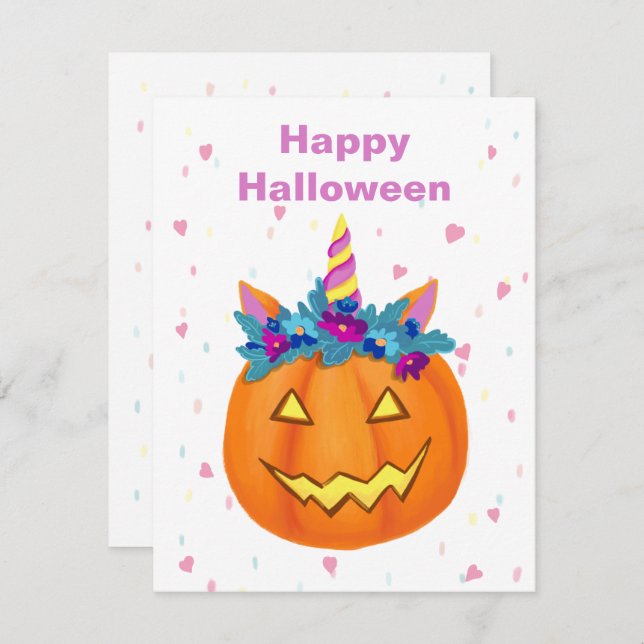 Halloween Funny Kürbislaterne Pumpkin Note Card Mitteilungskarte (Vorne/Hinten)