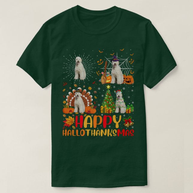 Halloween Funny Labradoodle Hund Hallotha T-Shirt (Design vorne)