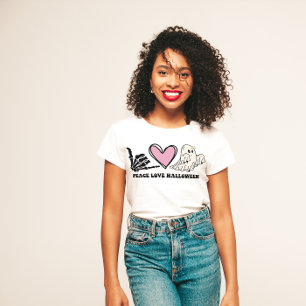 HALLOWEEN FUNNY PEACE LIEBE HALLOWEEN   SKELETON � T-Shirt