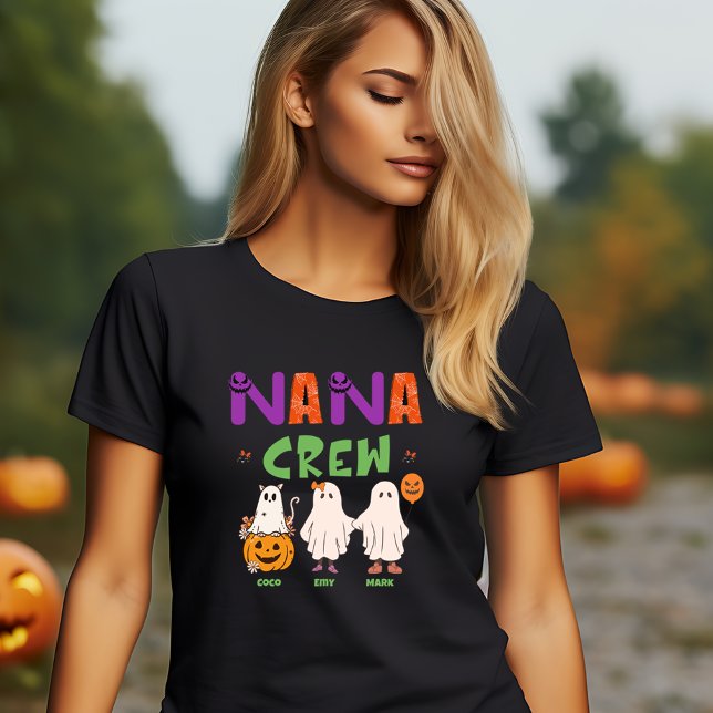 HALLOWEEN FUNNY PERSONALISIERT NANA GHOST CREW T-Shirt (PERSONALIZED NANA GHOST CREW)