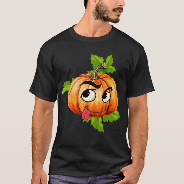 Halloween Funny Pumpkin Face T-Shirt (Vorderseite)