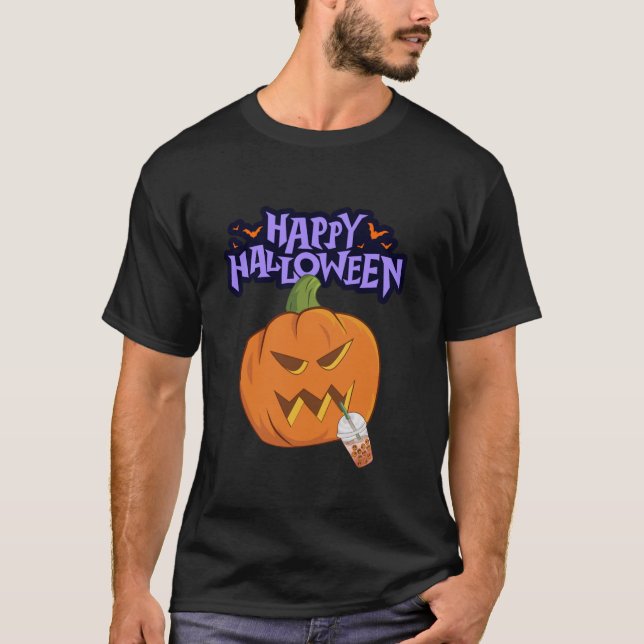 Halloween Funny Pumpkin Spice Happy Halloween Scar T-Shirt (Vorderseite)
