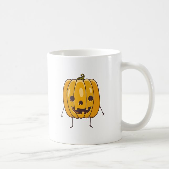 Halloween Funny Pumpkin Tasse (Rechts)