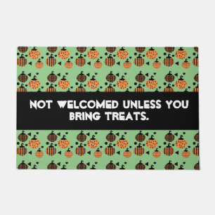 Halloween Funny Quote Confetti Retro Pumpkins Fußmatte