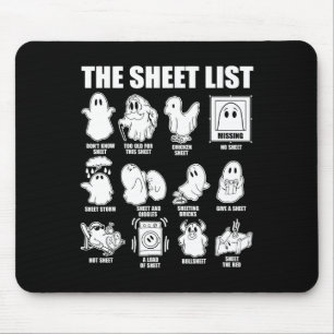 Halloween Funny Shirt Boo Sheet Halloween The Shee Mousepad