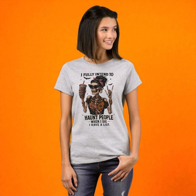 Halloween Funny Skeleton Spuk T-Shirt (Von Creator hochgeladen)