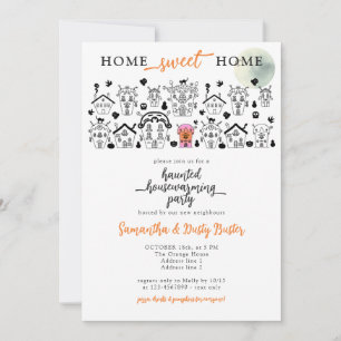 Halloween Funny Spuk House Housewarming Party Einladung