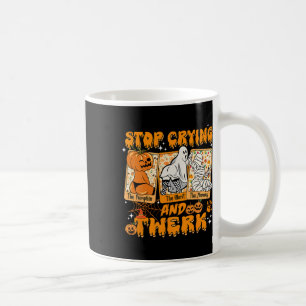 Halloween Funny Stopp Cry und Twerk Pumpkin Ghos Kaffeetasse