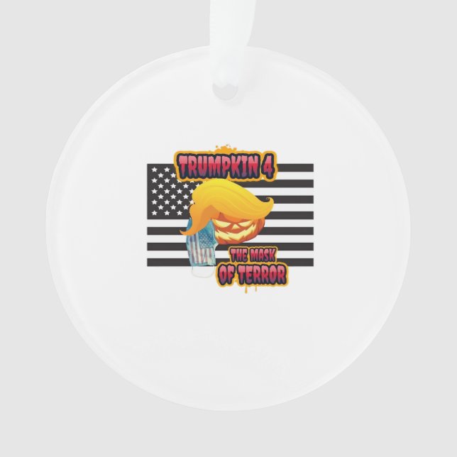 Halloween Funny Trumpkin Classic Ornament (Vorderseite)