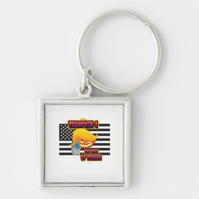 Halloween Funny Trumpkin Classic Schlüsselanhänger (Vorne)