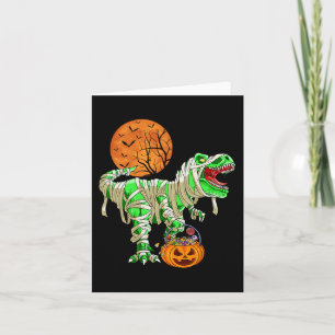 Halloween für Boys Men Dinosaur T-rex Mummy Pumpk Karte