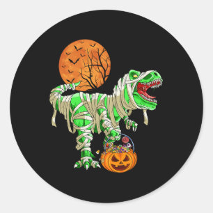 Halloween für Boys Men Dinosaur T-rex Mummy Pumpk Runder Aufkleber