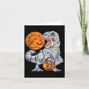 Halloween für Boys Men Dinosaur T Rex Mummy Pumpki Karte