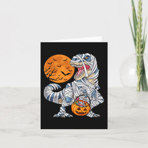 Halloween für Boys Men Dinosaur Trex Mummy Pumpki Karte