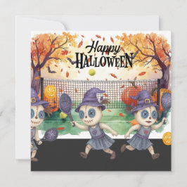 Halloween für das Pickleball Player-Party Feiertagskarte