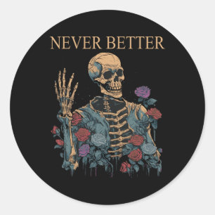 Halloween für Frauen, die nie besser ästhetisch si Runder Aufkleber