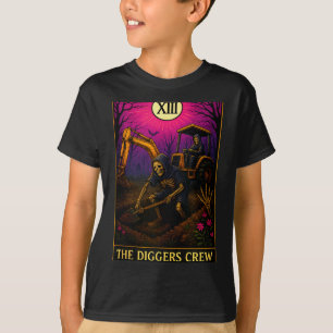 Halloween für Friedhofsarbeiter Bagger Truck Bau T-Shirt